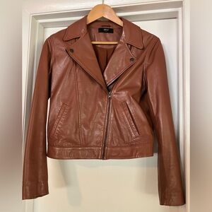 Able Maha Leather Jacket, Whiskey, Size Medium